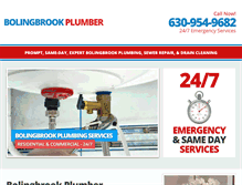 Tablet Screenshot of bolingbrookplumber.net